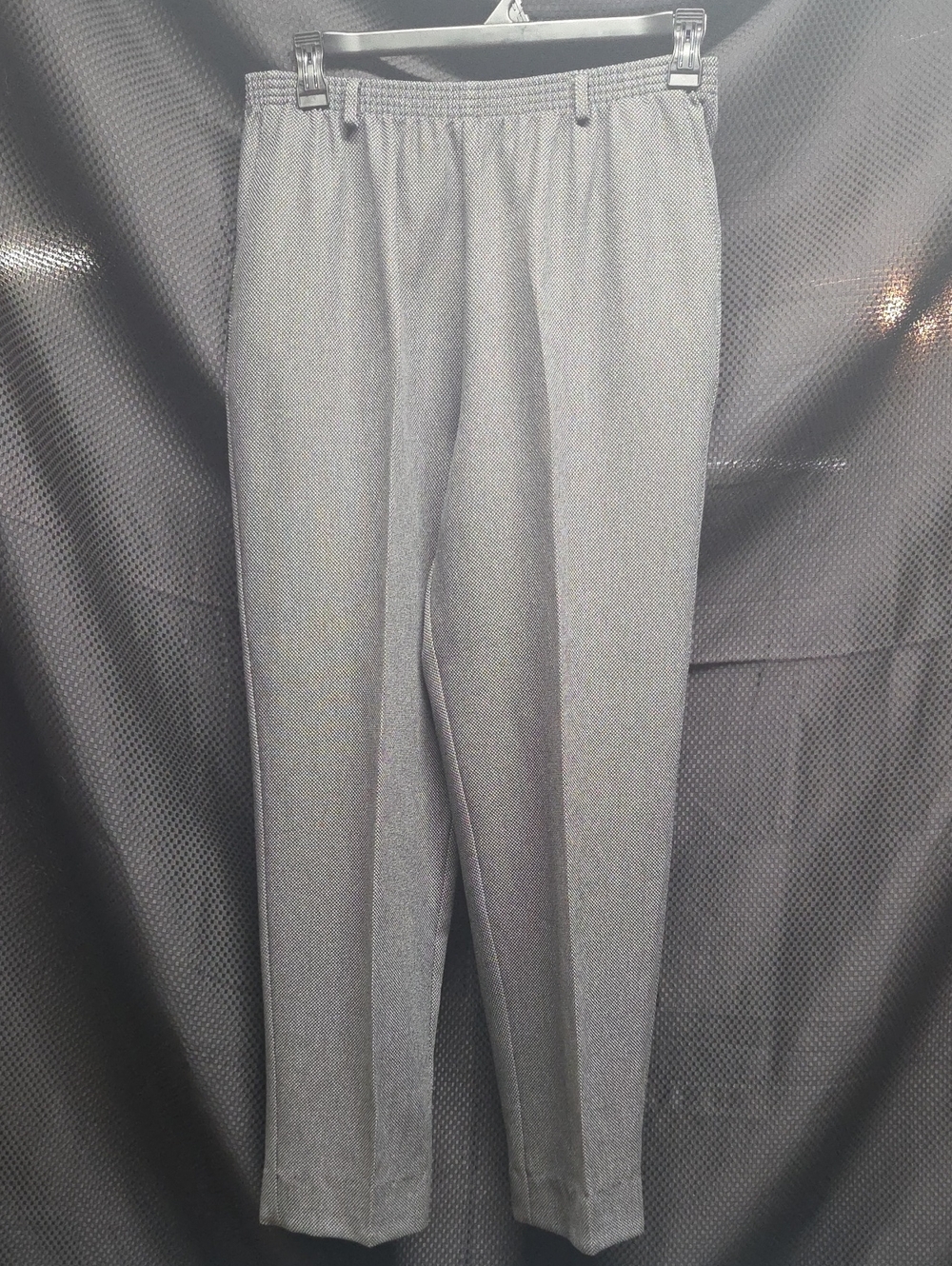 Alfred Dunner Light Gray And Black Dress Pants